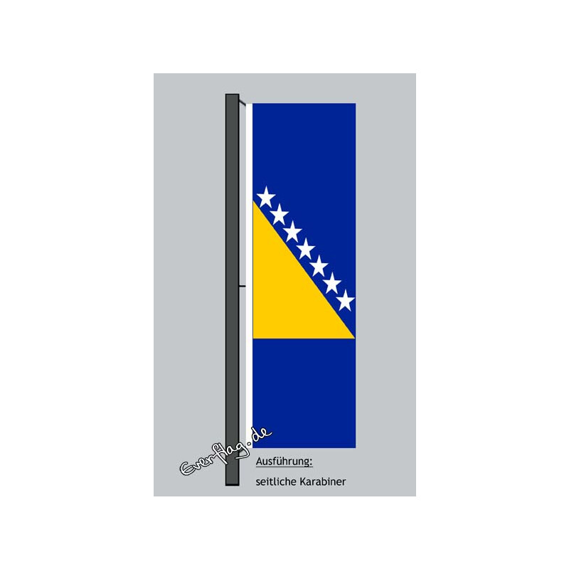Bosnien-Herzegowina Flagge als Hissflagge im Querformat – Fahnen