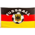 Flagge 90 x 150 : Deutschland mit Fu&szlig;ball