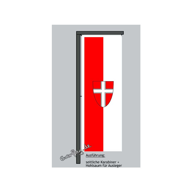 Hochformats Fahne Wien mit Wappen, 59,00 €