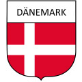 Aufkleber D&auml;nemark in Wappenform