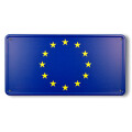 Blechschild "Europa" 30,5 x 15,5 cm