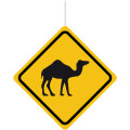 Deckenhänger Verkehrsschild "Achtung Kamel"