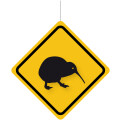 Deckenhänger Verkehrsschild "Achtung Kiwi"