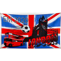 Flagge 90 x 150 : Fu&szlig;ball EM 2020/2021 mit London...