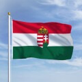 Premiumfahne Ungarn mit Wappen