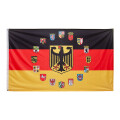 Flagge 90 x 150 : Deutschland mit 16...