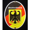 Emaille-Grenzschild "Deutschland" 11,5 x 15 cm