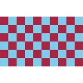 Flagge 90 x 150 : Karo weinrot/hellblau