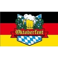 Flagge 90 x 150 : Oktoberfestwappen auf Deutschlandfahne