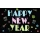 Flagge 90 x 150 : Happy New Year Neon