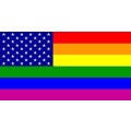 Flagge 90 x 150 : USA Regenbogen Pride