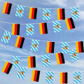 Party-Flaggenkette Deutschland - Bayern mit Wappen