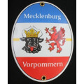 Emaille-Grenzschild &quot;Mecklenburg Vorpommern&quot;...