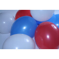 Luftballons Mischung Blau-Wei&szlig;-Rot 30 cm