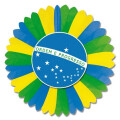 Dekof&auml;cher Brasilien mit Weltkugel, 1-seitiger Karton