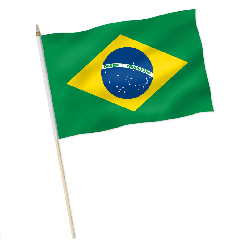 Stock-Flagge : Brasilien / Premiumqualität 45x30 cm, 9,95