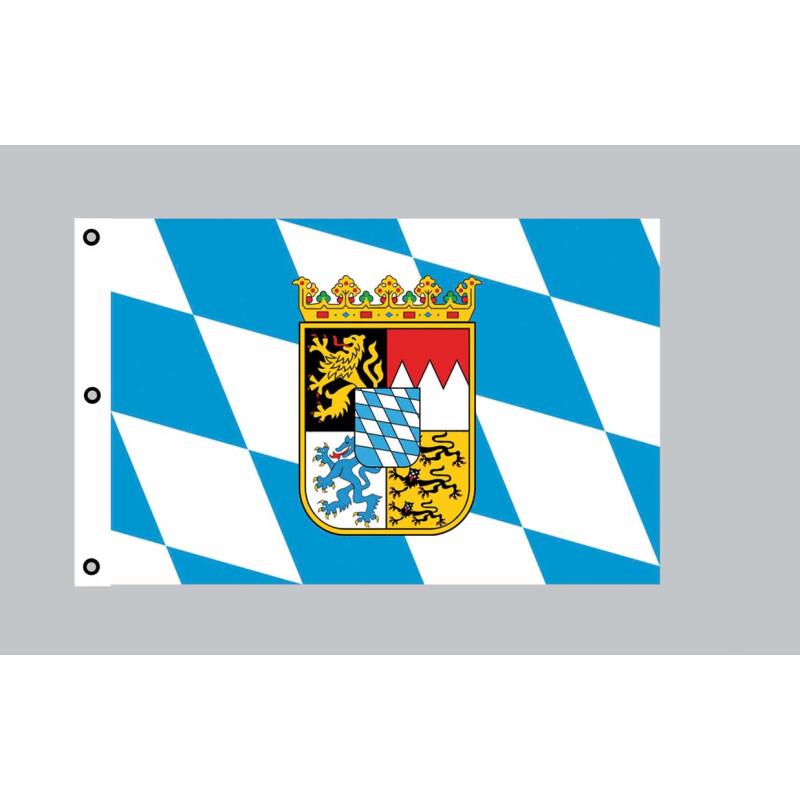Bayern mit Wappen Flagge - 90 x 150 cm - MaxFlags 