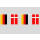 Party-Flaggenkette Deutschland - Daenemark