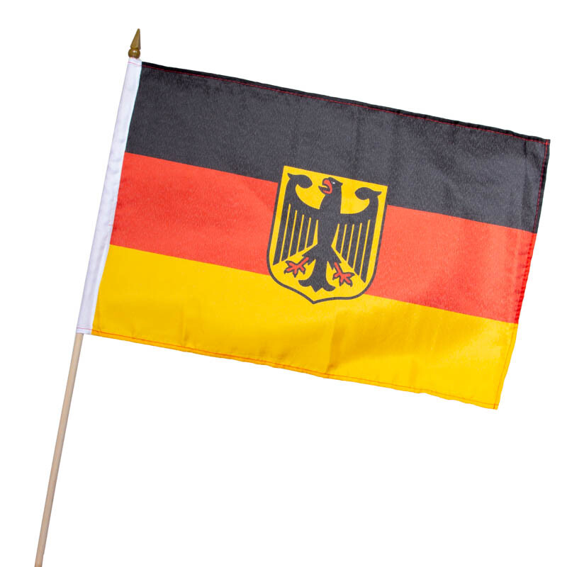 Stock-Flagge 30 x 45 : Deutschland mit Adler, 3,95 €