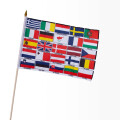 Stock-Flagge 30 x 45 : 25 Europal&auml;nder auf einer Flagge