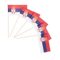 Papierfähnchen Serbien mit Wappen